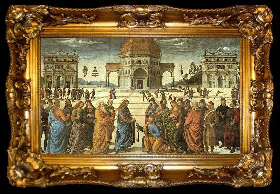 framed  Pietro Perugino Christ Delivering the Keys to St.Peter, ta009-2